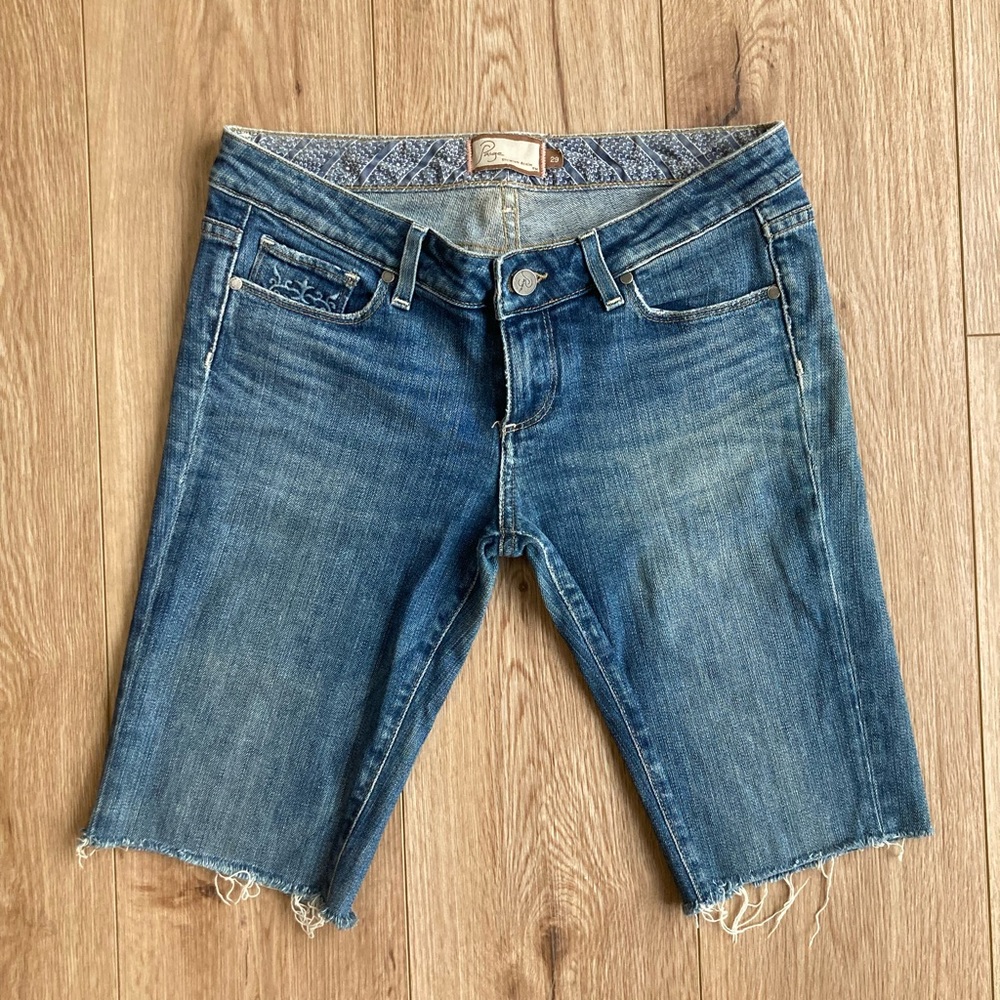 Paige Denim Cut Off Bermuda Shorts Size 29